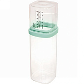 Банка для продуктов 800мл "O'lala" с мерный стаканом 300-574 Банка для продуктов 800мл "O'lala" с мерный стаканом 300-574