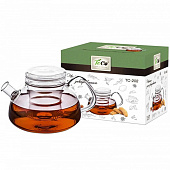 Чайник для заваривания 800 мл из стекла c ситом и крышкой из стекла TC -202 Чайник для заваривания 800 мл из стекла c ситом и крышкой из стекла TC -202