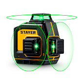 Построитель лазерный (нивелир) STAYER SL-3D, 50м, точн. +/-0,5 мм/м, зеленый, Построитель лазерный (нивелир) STAYER SL-3D, 50м, точн. +/-0,5 мм/м, зеленый,