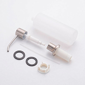  Дозатор врезной для жидкого мыла 400мл металл/пластик для моек сатин 185АА Aflorn 