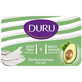 Мыло туалетное DURU 1+1 Глина и масло авокадо 80г