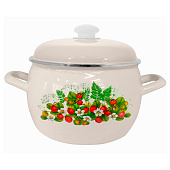 Кастрюля Лысьвенская эмаль Земляничное лето 2 л С-4210АП2/4Жм Кастрюля Лысьвенская эмаль Земляничное лето 2 л С-4210АП2/4Жм