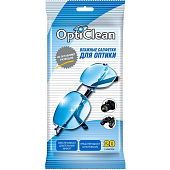  Влажные салфетки «OptiClean» для оптики, 20 шт 744296 
