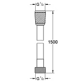  Шланг для душа 150 см ПВХ Azario 