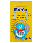 Замок навесной кодовый «Пингвин», цет голубой Замок навесной кодовый «Пингвин», цет голубой