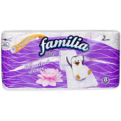 Туалетная бумага Familia Plus Волшебный цветок 2-х сл. 8 шт. Арт.5050021 (ф8)