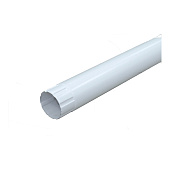  Труба соединительная круглая 125/90 1м Optima, Белый Ral:9003 