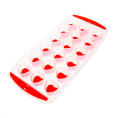 Форма для льда пластиковая с силиконом "Сердечки" 24х11см 317-174 Форма для льда пластиковая с силиконом "Сердечки" 24х11см 317-174