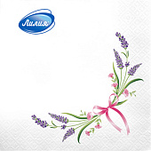  Салфетки бумажные Лилия Лиловый цвет 2-х сл 33х33 20шт Арт.4139 