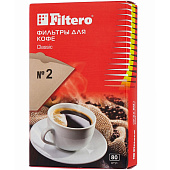  Фильтры д/кофе, №2/80, корич д/кофеварок с колбой на 4-8 чашек Filtero 