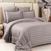  Комплект постельного белья EFOR SATIN модель 2 с одеялом светло-серый евро 