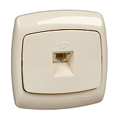 Розетка телеф.1-м СП Рондо сл.к РТ-4С Розетка телеф.1-м СП Рондо сл.к РТ-4С