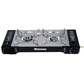 Плитка газовая ЕРМАК двухкомфорочная портативная с переходником, в кейсе, 64х27х9см 116-001 Плитка газовая ЕРМАК двухкомфорочная портативная с переходником, в кейсе, 64х27х9см 116-001