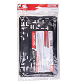  Рамка для номера пластм 290х170 ГОСТ с защелкой SKYWAY черная без надписи 1 шт 