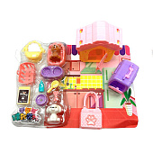 Игровой набор (будка, питомец 2 шт, аксессуары), 20х18 см, пакет, 8016-12 Игровой набор (будка, питомец 2 шт, аксессуары), 20х18 см, пакет, 8016-12