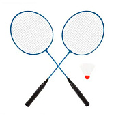 Игровой набор Бадминтон металлические ракетки 2шт+волан, 261-005 Игровой набор Бадминтон металлические ракетки 2шт+волан, 261-005