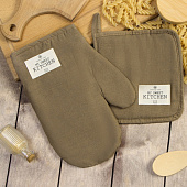 Кухонный набор 2 предмета Этель ECO цвет оливковый Кухонный набор 2 предмета Этель ECO цвет оливковый