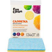  Салфетки для уборки Fun Clean перфорированная 34х37см, 8шт. Арт. 6764 