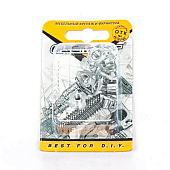  Гайка мебельная забивная М 5 белый цинк 10 шт 