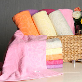  Полотенце 70х130 махровое ФЛОРЕНЦИЯ 400гр./м2, розовый 