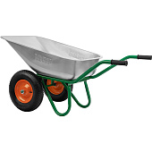 Тачка садово-строительная 2-х колесная, усиленная, грузоподъемность 320 кг, объем 100 л Palisad 689233 Тачка садово-строительная 2-х колесная, усиленная, грузоподъемность 320 кг, объем 100 л Palisad 689233