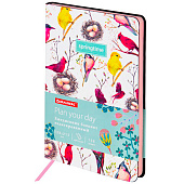 Ежедневник недатированный А5 138х213мм BRAUBERG VISTA под кожу гибкий, 136л, Birds, 112021 Ежедневник недатированный А5 138х213мм BRAUBERG VISTA под кожу гибкий, 136л, Birds, 112021