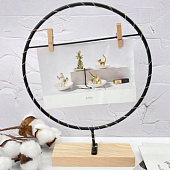  Фоторамка с прищепкой для фото и светодиодами «Circle loft» 