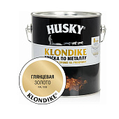 Краска по металлу глянцевая золото 0,25л / HUSKY-KLONDIKE