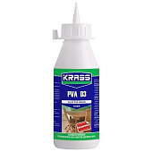 Клей KRASS водостойкий PVA D3 для древесины 0,25л Клей KRASS водостойкий PVA D3 для древесины 0,25л