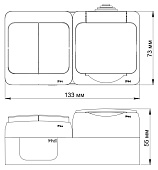 Блок ОП Этюд IP44 бел. (2-кл. выкл.+евророз. защ. шторки) SchE BPA16-242B