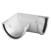 Угол желоба 90° ПВХ D125/82 белый /Технониколь