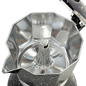  Кофеварка гейзерная 150мл из алюминия с индукционным дном  101104 