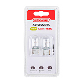 Автолампа W21W T20, 7440 W3x16d  12V 1-конт 21W   460Лм SKYWAY СПУТНИК 2900К Теплый, блист комп.2шт