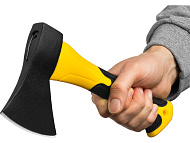 Топор кованый 0,6кг, фибергласовое топорище, 250мм, STAYER Compact Топор кованый 0,6кг, фибергласовое топорище, 250мм, STAYER Compact