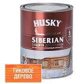 Антисептик HUSKY SIBERIAN полуматовый тиковое дерево 0,9л Антисептик HUSKY SIBERIAN полуматовый тиковое дерево 0,9л