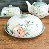  Блюдо для блинов с крышкой REPAST Розы 23х23х9,7 см 63729 