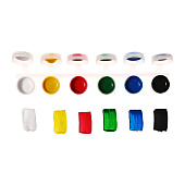  Краска акриловая, набор 6 цветов х 3 мл, Calligrata, морозостойкие, в пакете 