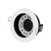 Светильник точечный встраиваемый GX53 KL95 15Вт круг белый влагозащ IP44 (d110/монтажн d100) /ЭРА