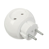 Тройник электр. "Шар" 220В 6А бел. REXANT 11-1063 Тройник электр. "Шар" 220В 6А бел. REXANT 11-1063