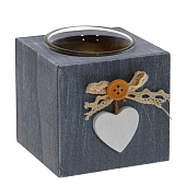  Подсвечник, L8 W8 H8 см, 3в., 754689 