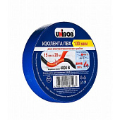  Изолента 15ммх20м, 130 мкн, синяя, UNIBOB 