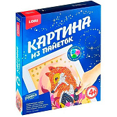Набор для творчества Картина из пайеток Лисичка Набор для творчества Картина из пайеток Лисичка