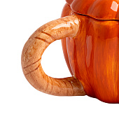  Кружка Bright pumpkin 450 мл, с крышкой, оранжево-зеленая, Тыква ANLAF-FDWS-031224-5 