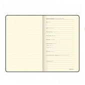  Блокнот А5 138x213мм BRAUBERG Velvet, резинка, держатель, 80л, клетка, синий, 116239 