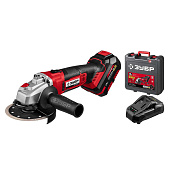  Углошлифовальная машина Зубр УШМ-18/125, диск 125мм, аккум. 1х4Ач+ЗУ, 18В, 10000об/мин 