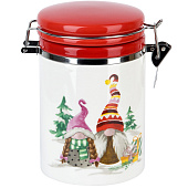 Банка для сыпучих продуктов "Рождественские гномы" 800мл 2521183 Банка для сыпучих продуктов "Рождественские гномы" 800мл 2521183