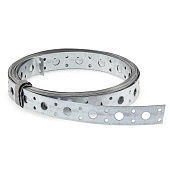 Лента монтажная перфорированная 20х0,55мм, цинк, 10м Лента монтажная перфорированная 20х0,55мм, цинк, 10м