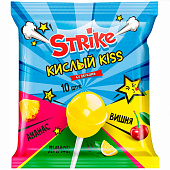 Карамель на палочке Strike, Кислый kiss, 113 г