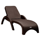  Лежак RATTAN пластик 73х187х44 (коричневый) 250 кг 