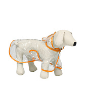  Дождевик для собак, размер S  (ДС 22, ОГ 35-38, ОШ 36 см), оранжевый   9381224 
